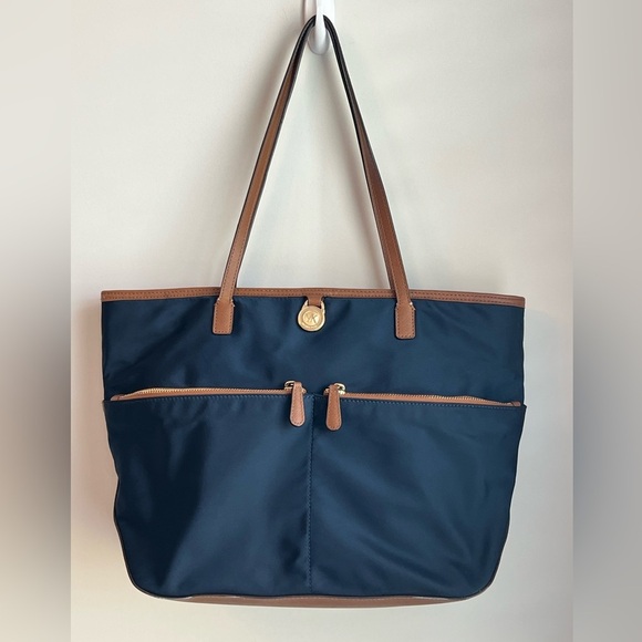Michael Kors Handbags - Michael Kors Kempton Navy Blue Nylon Tote Bag with Pockets